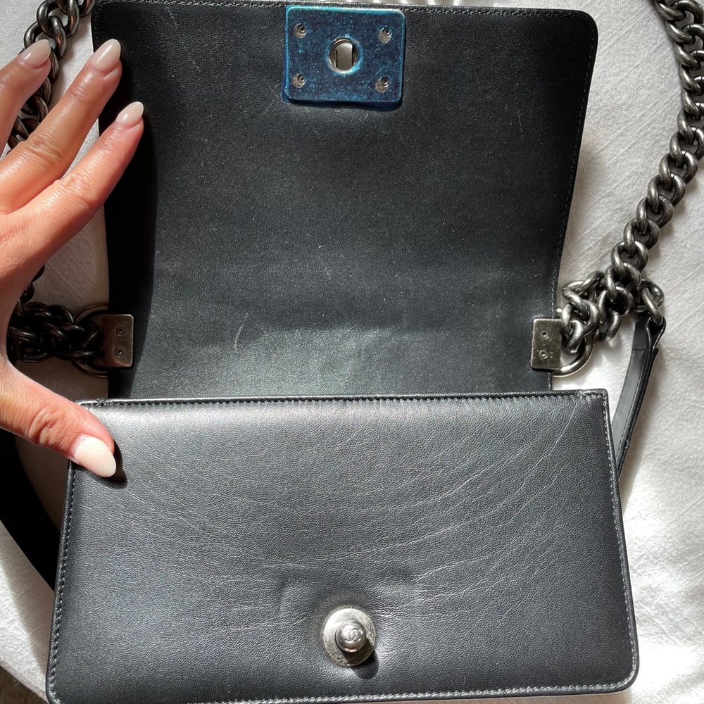 ***SOLD*** Chanel Small Boy Lambskin - Picture 12 of 13